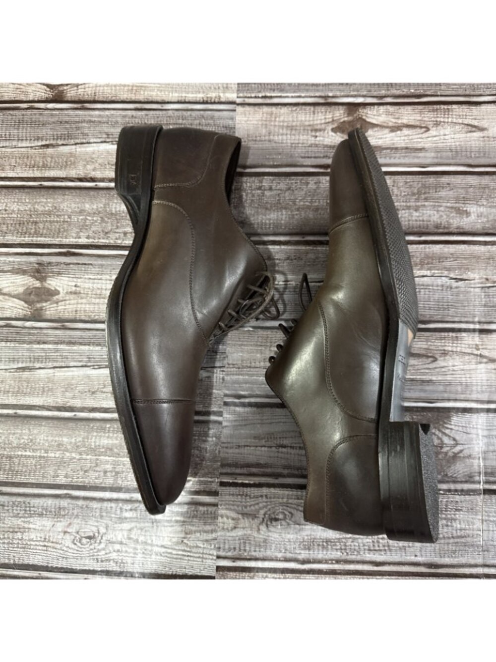 DSQUARED2 Leather Oxford Shoes US9 EU42 Color Brown Made in Italy NEW Mspr $849 - Picture 4 of 8